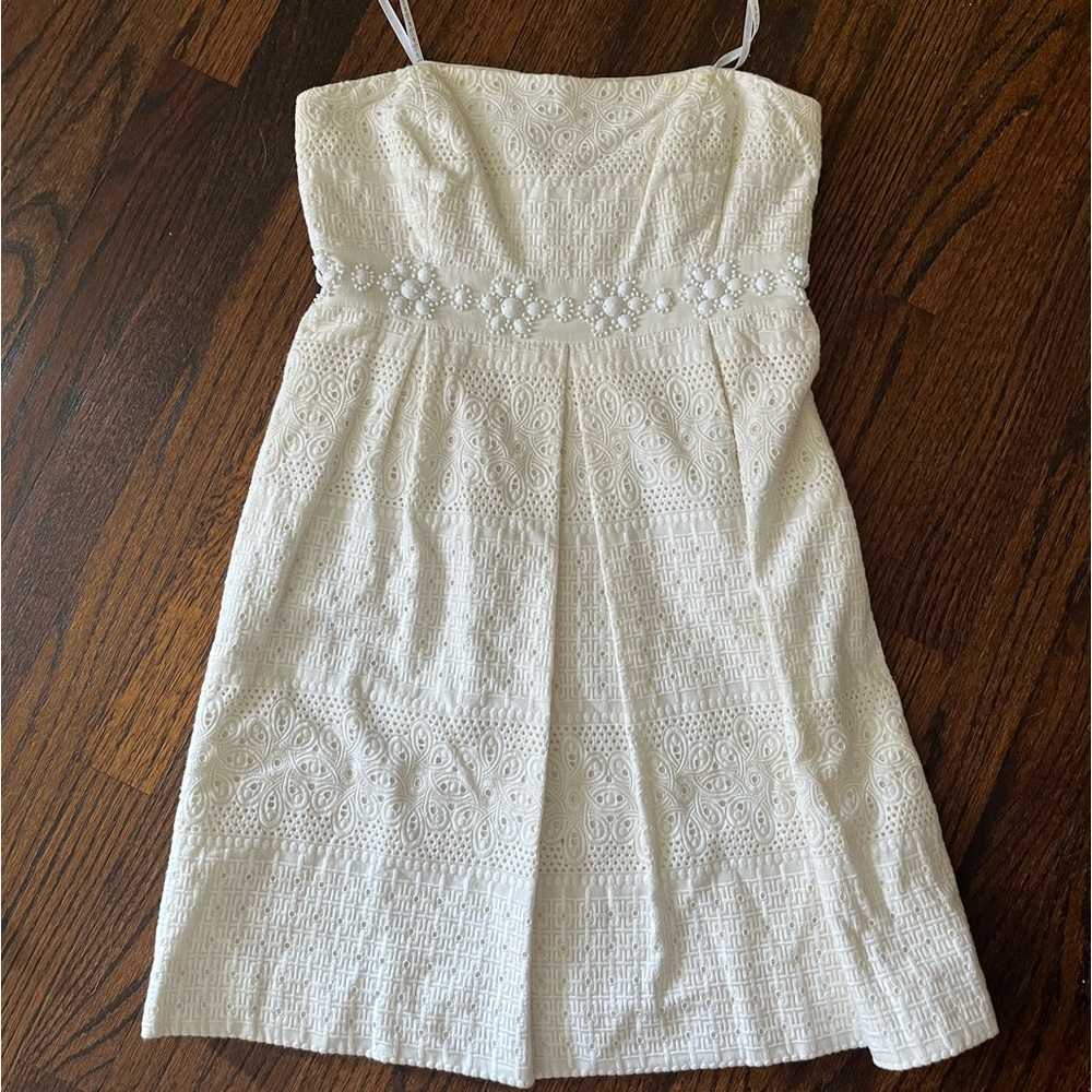 Lilly Pulitzer eyelet dress strapless